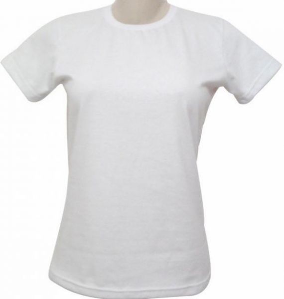Baby look feminina 100% poliester branca
