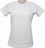 Baby look feminina 100% poliester branca