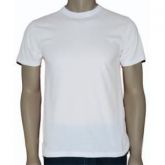 Camiseta branca 100% algodão para transfer e silk
